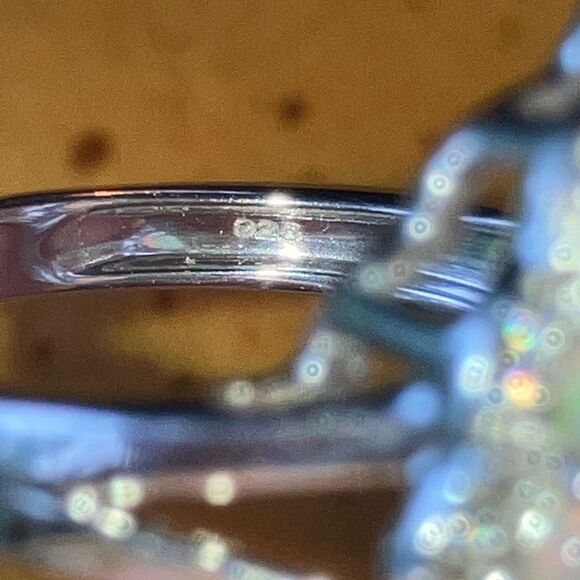 Natural Ethiopian Opal Sterling Silver Cocktail Ring Size 6 - Picture 6 of 10